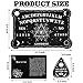 Pendulum Dowsing Divination Board Set Black Wooden Talking Board with Planchette Accessories for Birthday Party and Family Gatherings Games Supplies(Eye Style)