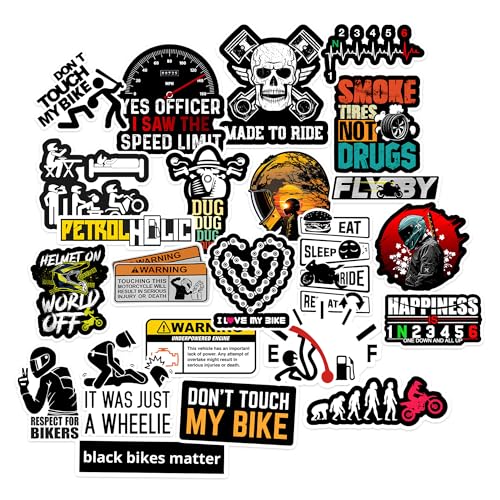 Funny and Cool Quotes Vinyl Stickers Pack of 23 for Bikes, Motorcycle, Helmet, Mobile & Journal and Others - Waterproof, Scratch-Proof, Removable, Non Tearable, Residue Free, Peel and Stick Decals