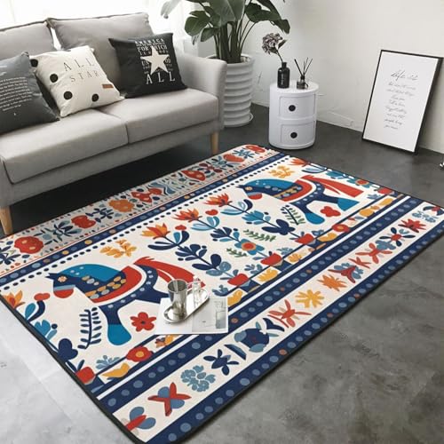 Alfombra de caballo dala para proteger el suelo de madera de rayas 3