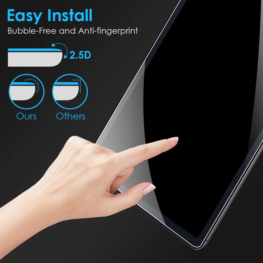 KATUMO 2 Pezzi Pellicola Vetro Temperato per Samsung Galaxy Tab S6 Lite 10,4 Pollici 2020/2022/2024, 9H AntiGraffio Trasparente