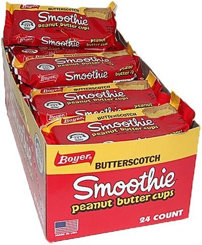 BoyerButterscotch Peanut Butter Smoothie Cup Candy 24ct Case