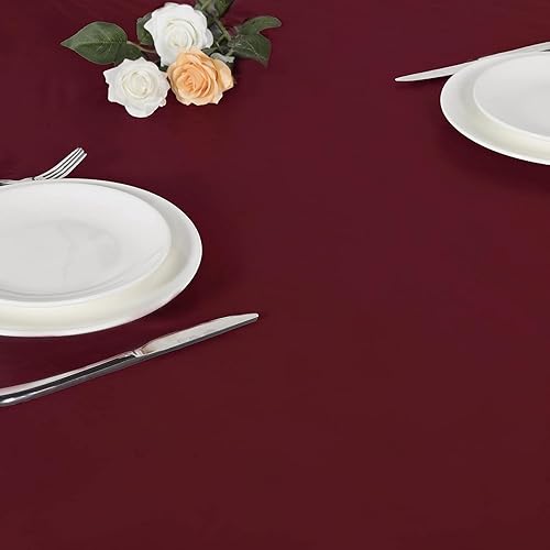 Miniatura 153 de LUSHVIDA - Mantel ajustable de vinilo para mesa redonda, impermeable y con borde elástico, mantel de plástico