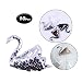 Produktbild 10 Stück Schwan Paillettenflicken Kleidung Kleidung Pflanzenhut Jeans Nähen Blumen Applikation DIY Zubehör silber