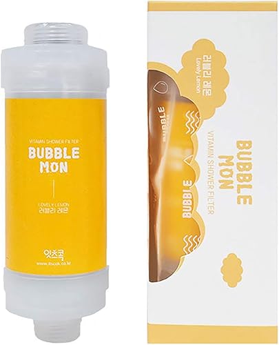 BUBBLEMON Adecuado para cualquier cabezal de ducha Filtro de ducha de vitamina C, suavizante de agua dura, sin cloro, hidratación de la piel,