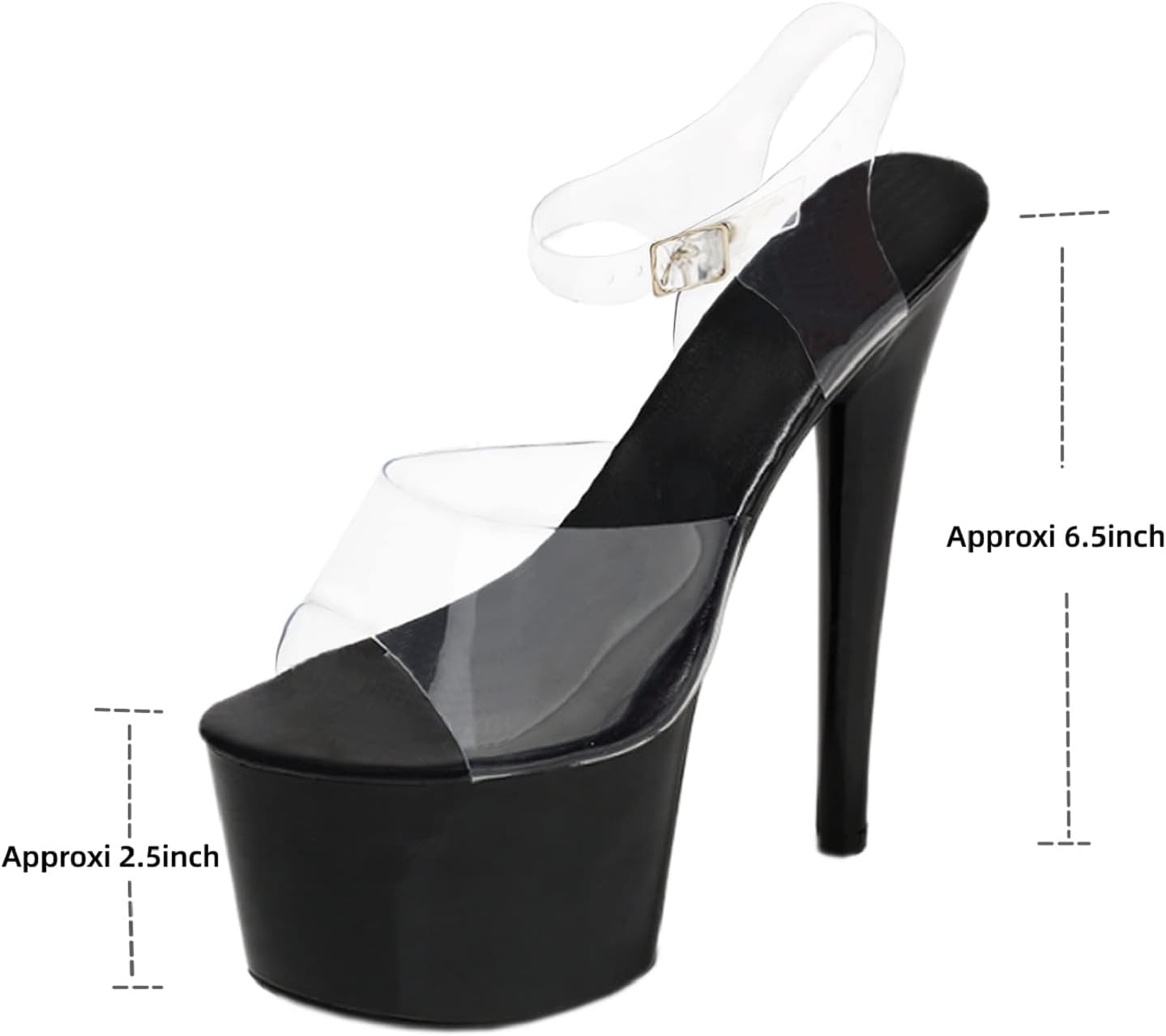 Women's Sky High Platform Ankle Strap Dress Exotic Wear Dancer Sexy Pole Dance Sandals - Image 4