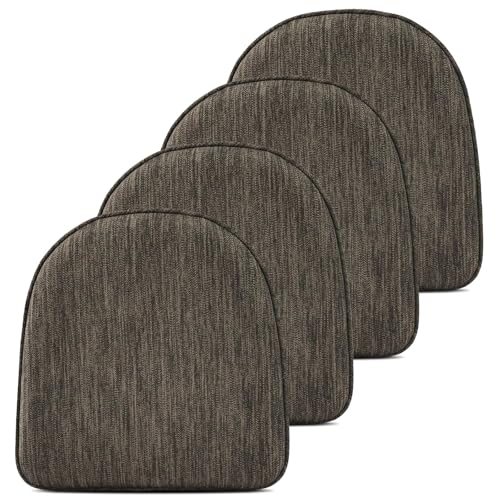 Image of baibu Super Soft Polyester Pillow Cushion, 4 Pack (14x14x1.5in, Brown)