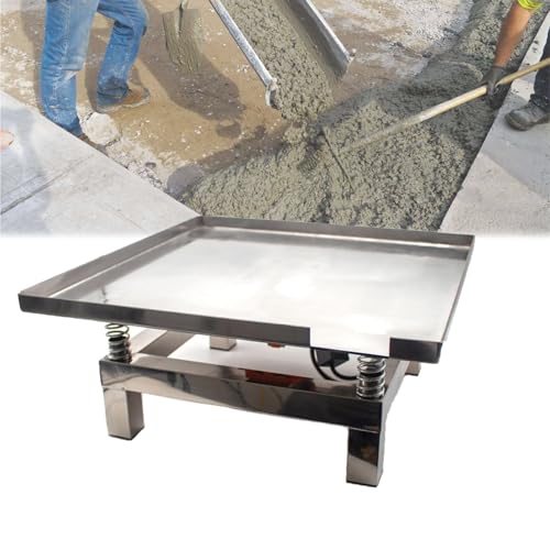 Kindevieft Kleiner Beton-RüTteltisch, BetonschüTtler, VibrationsprüFstand, Edelstahl-Testblock, Vibrationsplattform, 3000–3600 U/Min,35cmx35cm