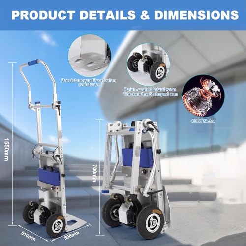 Carretilla eléctrica plegable para escaleras de aluminio miniatura 7
