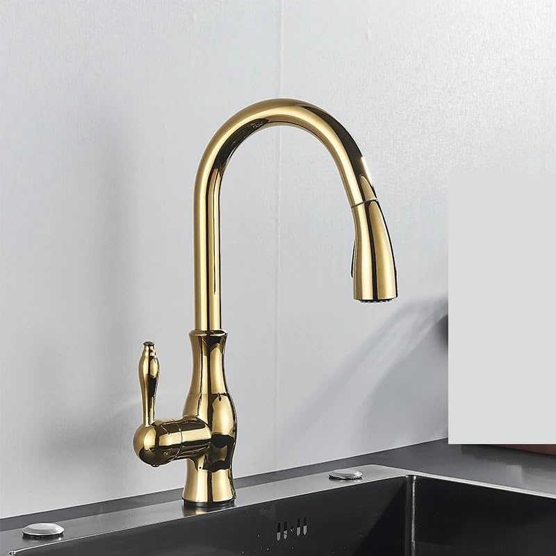 Mitigeur de cuisine or poli avec capteur tactile pour évier moderne