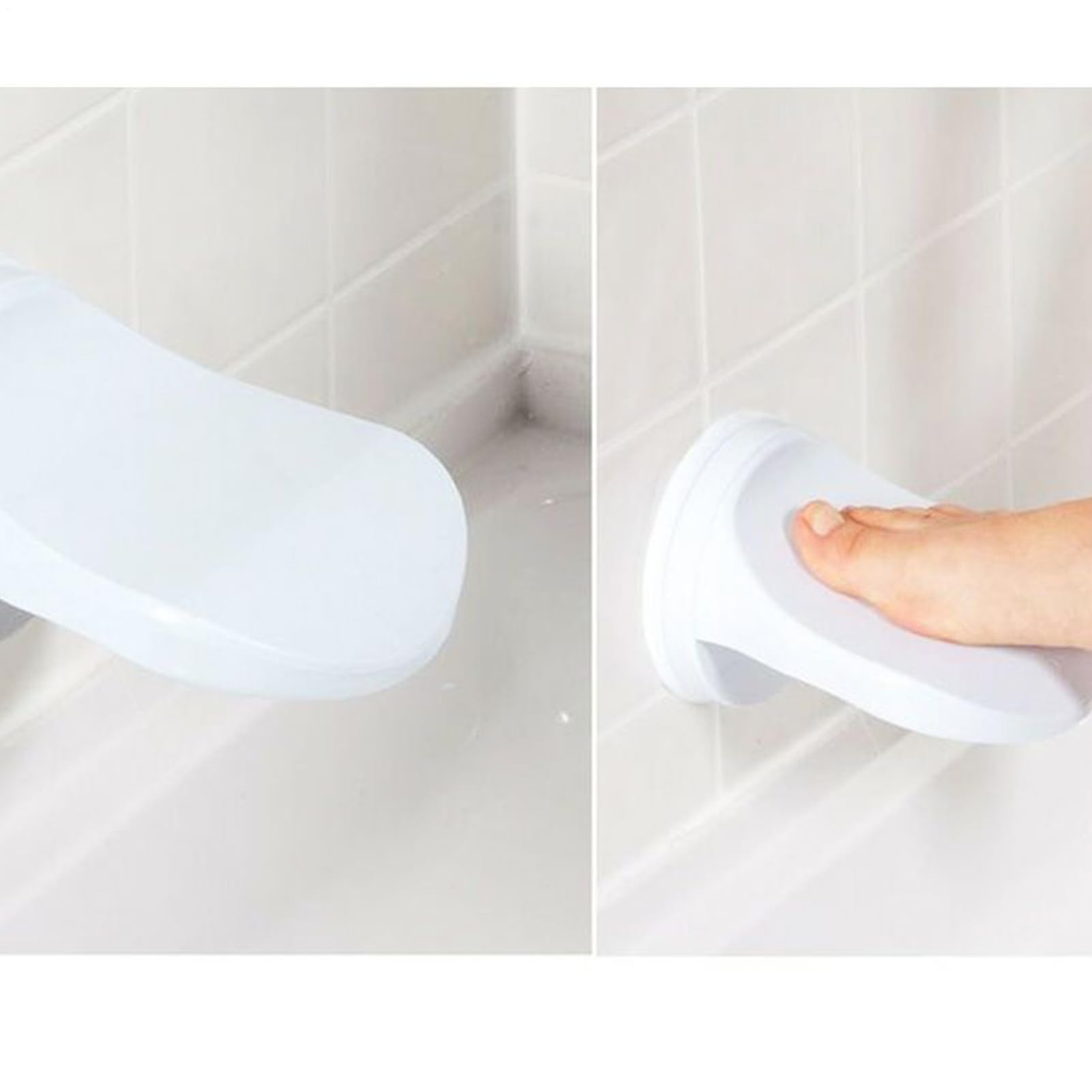 Reposapiés para afeitarse las piernas, reposapiés de PVC con ventosa para pared, reposapiés compacto para ahorrar espacio para baño, ducha, dormitorio, apartamento