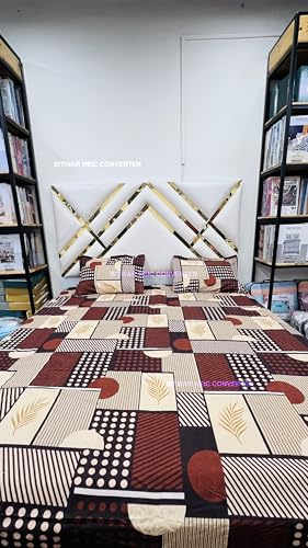 Image of Bombay Cotton Queen Size Double Bedsheet with 2 Pillow Cover | Size 2.24mX2.54 m|100% Cotton (Super Queen, Fruit)