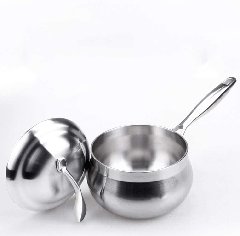 Antihaftbeschichteter Milchtopf, Kochtöpfe, Mini-Milchtopf aus Edelstahl, sicherer antihaftbeschichteter Topf mit Deckel for Babynahrung, schnell erhitzendes Kochgeschirr mit Anti-Verbrühungsgriff