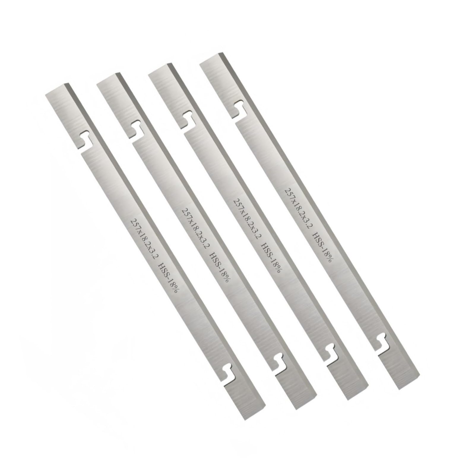 Cuchillas cepilladoras 4 piezas Cuchillas cepilladoras de madera HSS 257 x 18,2 x 3,2 mm Cuchillas cepilladoras for F22-561 COD1500PT CC10T, herramienta reversible de 2 filos for carpintería