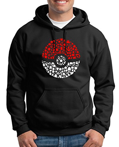 TShirt-People Poke Sudadera con capucha para hombre negro XL