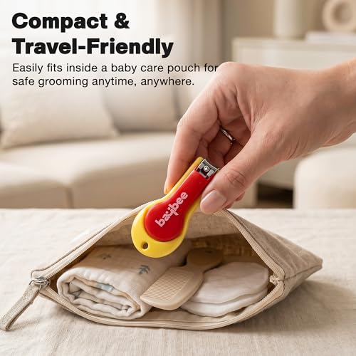 Image of Baybee Baby Nail Clipper with Skin Guard, Safety Nail Cutter for New Born Babies Infant Toddler, Manicure Pedicure Care | Baby Nail Cutter Clipper Care | Nail Clipper for New Born Baby (Pack of 2)