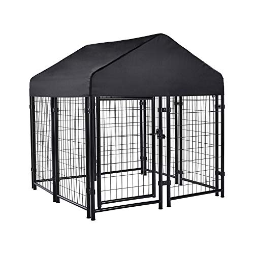 AmazonBasics Welded Outdoor Wire Crate Kennel, Small (53 x 48 x 53 Inches)