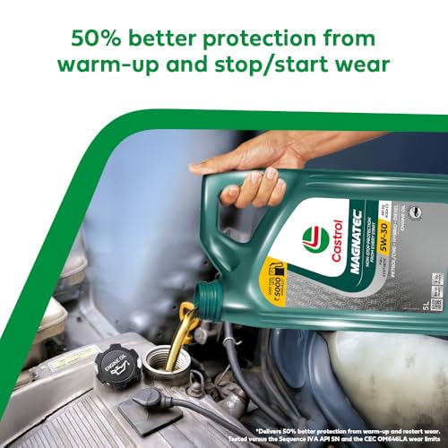 Image of Castrol MAGNATEC 5W-30 - Engine Oil (5L Pack) - Full Synthetic, BS6 Ready, API SQ, ACEA C2, Dualock Technology for Petrol /CNG, Hybrid and Diesel Cars