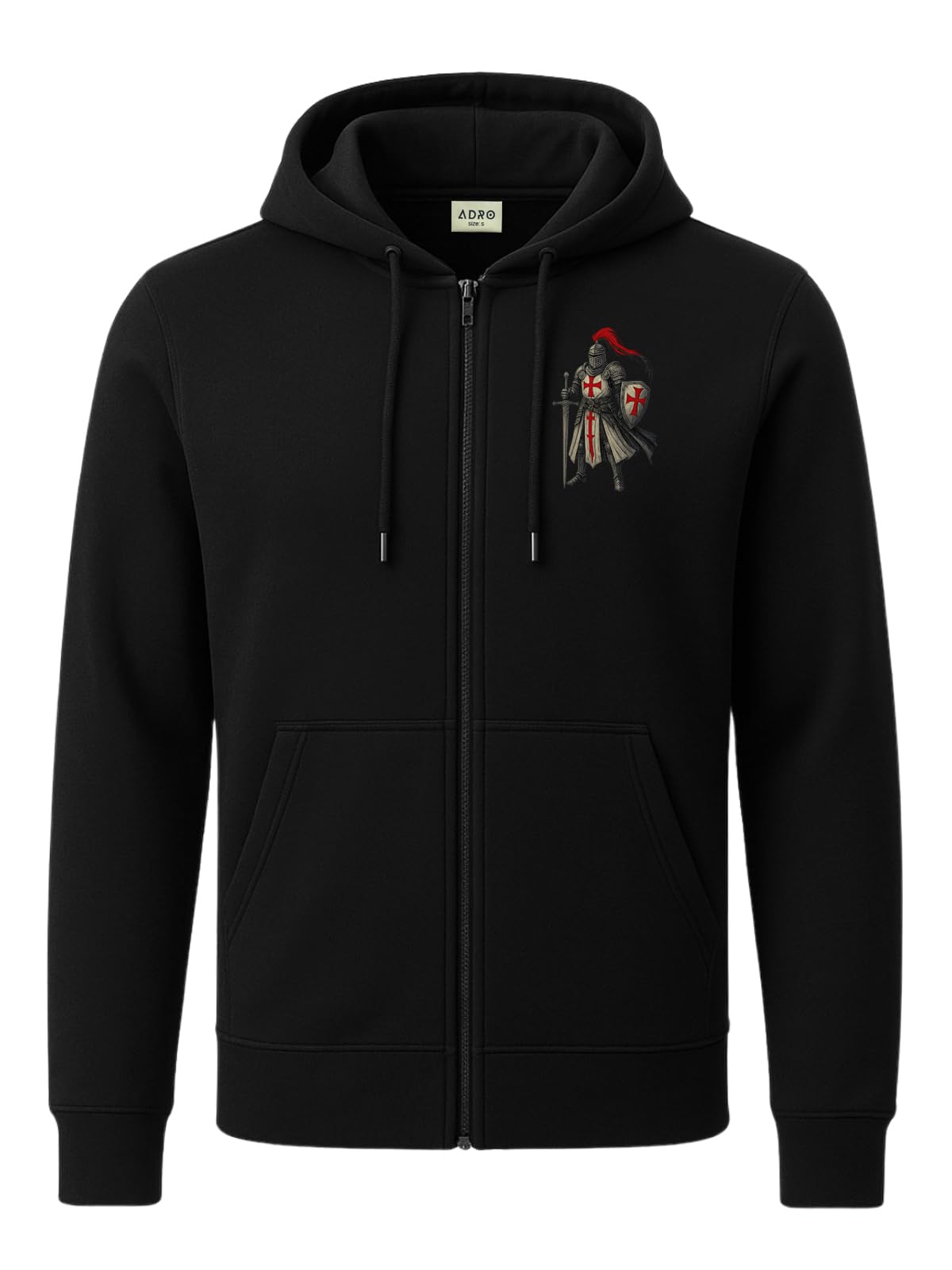 adro Men’s Regular Fit Zip-Up Hoodie for Man | 320 GSM Cotton Poly Fleece Zipper Sweatshirt with Soft Fabric & Printed Hoodies-picture-45