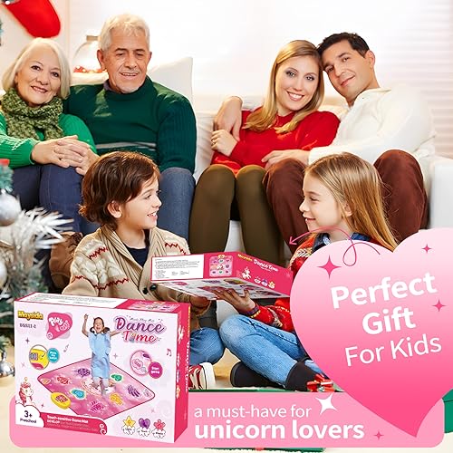 image for maysida Unicorn Dance Mat Toys for 3-12 Year Old Girls, Dance Pad with