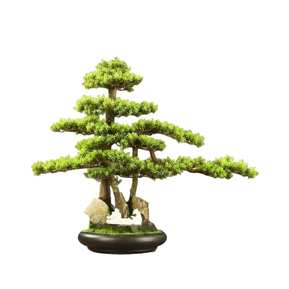 WOTZOV Fake Plants Artificial Bonsai Tree With Ceramic Pot Decorative Fake Plants For Living Room, Office, Tea Room Bonsai Tree