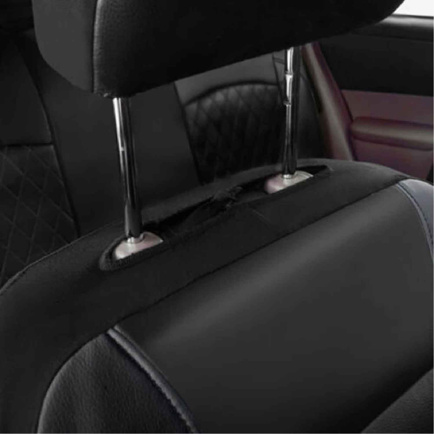 Coprisedili Auto Anteriori per Peugeot 2008 2014 2015 2016 2017 2018 2019, 2Pezzi Pelle PU Coprisedile Copri-Sedile Protezione Sedili Impermeabile Interno Accessori,A/Black