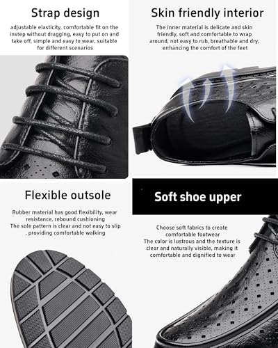Men's Leather Oxford Dress Shoes Cap Toe Fashion Design Derby Business Formal Work Shoe for Men2
