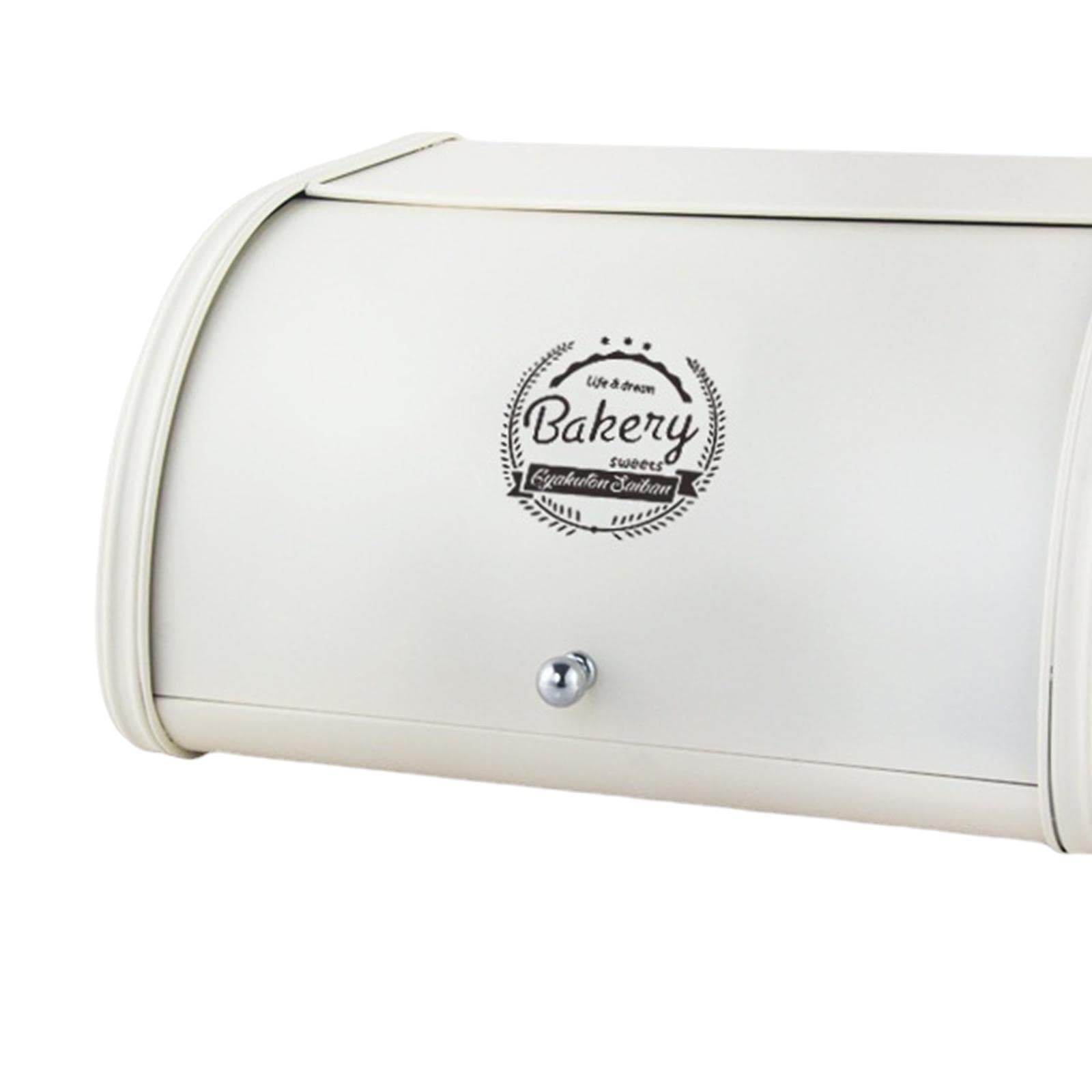 Panera de metal con tapa enrollable de gran capacidad para encimera de cocina