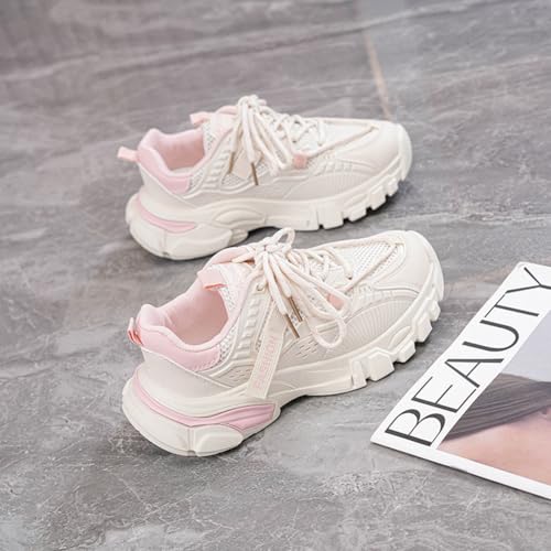 NCNDB Women's Platform Sport Sneaker Trainers Lace Up Fashion Increased Bottom Shoes3