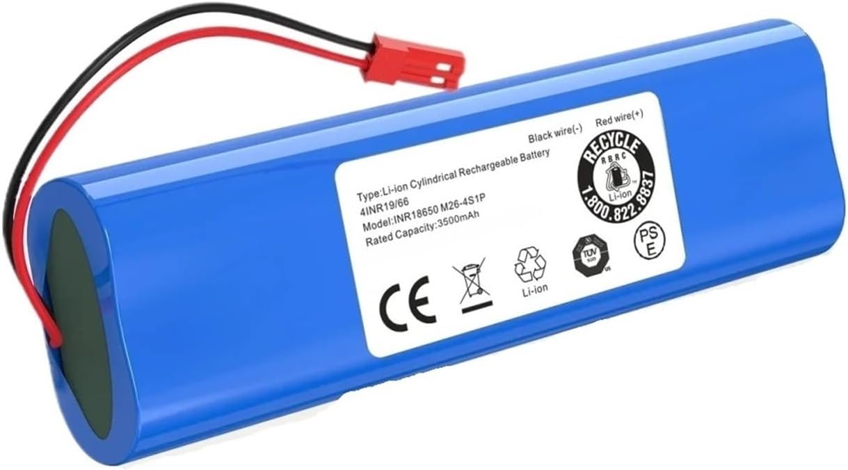 14.4V 2600mAh Rechargeable Battery, Compatible For Ilife, V50 V55 V8s V3s Pro V5s Pro V8s X750 Robot Vacuum Cleaner(3000mAh)