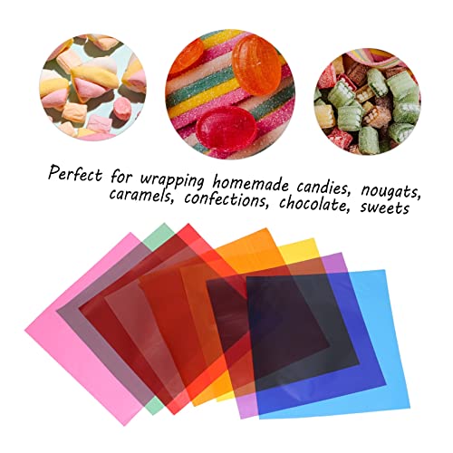 TEHAUX 150 Folhas De Doces Embalagens De Doces De Celofane Para Embalagens De Barra De Chocolate Car
