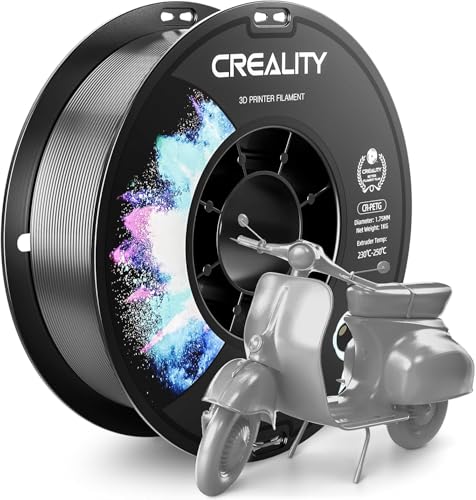 Image of CR PETG, Grey, CREALITY PETG Filament 1.75mm 3D Printer Filament, 1kg (2.2lb) Neatly Wound Spool, Dimensional Accuracy ±0.03mm, Excellent Toughness, Fits for Most FDM 3D Printers, Grey