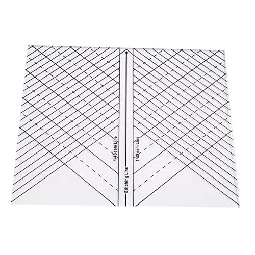 AMLESO Patchwork Arc Quilting Straight Ruler Sewing Tools Quilting Grip Template Rulers for Sewing Crafting 1/4 Inch Seams