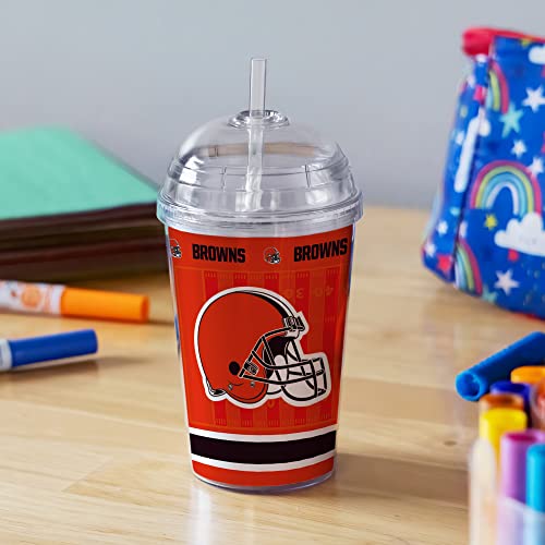 Image of Rico Industries NFL Football Rookie of The Year 12oz Acrylic Tumbler, Youth Tumbler with Swirly Straw