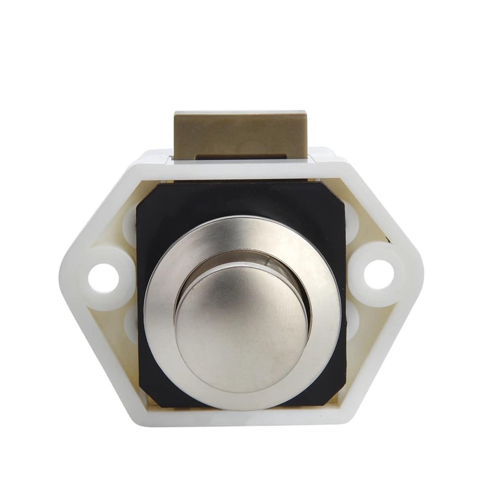 Camper Car Push Lock 20 mm RV Caravan Boat Motor Cabinet Home Cabinet Przycisk zamykający zamki do mebli sprzętowych 10 sztuk (Big Pearl Nikel)