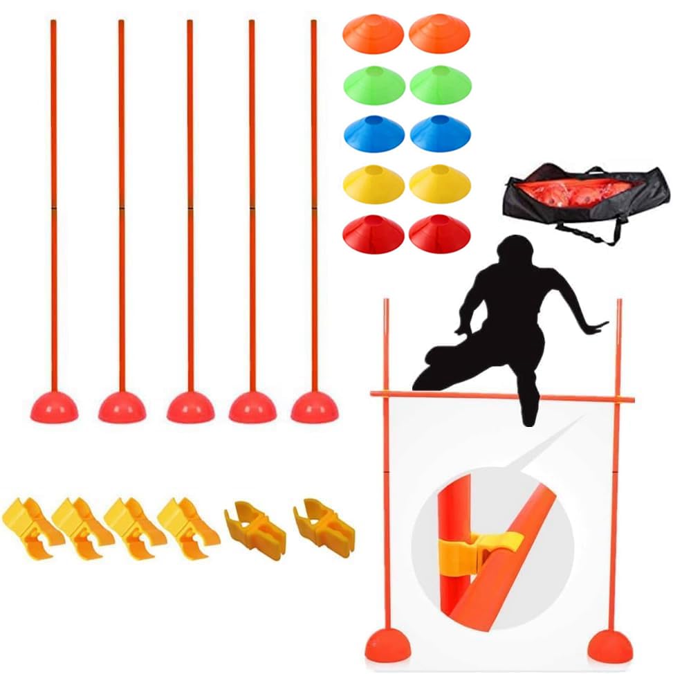 トレーニングポール　2点セット Amazon | サッカー トレーニングポール 練習用具 5本セット ジョイント
