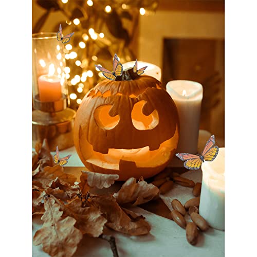 Yzurbu 24pcs Monarch Butterfly Decor, Yellow Artificial Fake&hellip;