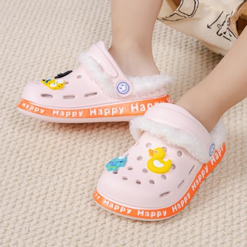 Casazoe Toddler Fur Lined Clogs Boys Girls Winter Warm Slip On Shoes Fleece Lining House Slippers Cartoon Lightweight Outdoor Indoor Home Shoes thumb #3