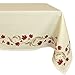 DII Polyester Printed Scroll Tablecloth  for Thanksgiving or Fall, Seats 4 to 6 People, Harvest Scroll, 52 x 70"