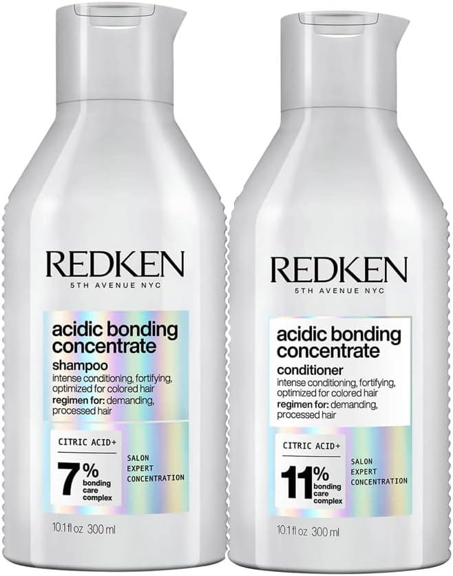Redken Care Set for Protection Against Colour Loss, Concentrated All-In-One Formula, Acidic Bonding Concentrate Shampoo 300 ml & Conditioner 300 ml