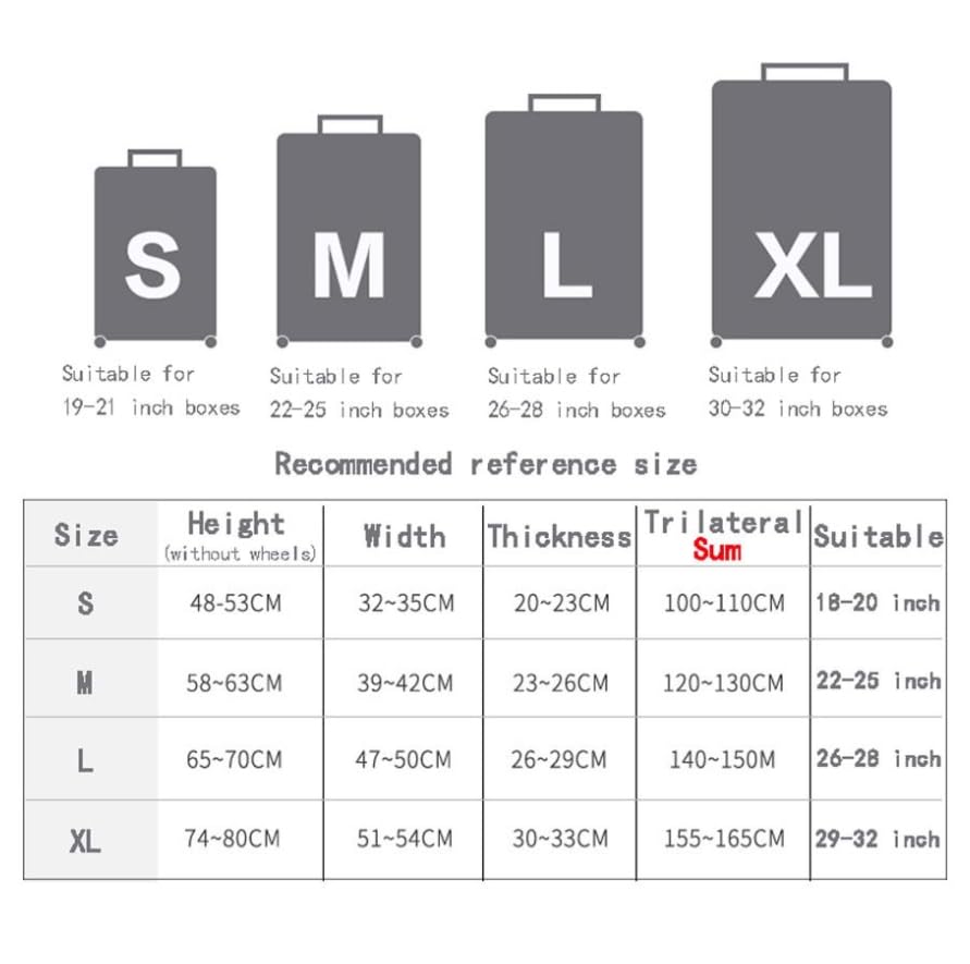 Luminexia Copri Valigia Elastico,Coprivaligia,Suitcase Cover,Proteggi Bagagli,Copri Valigia AntiGraffio e Antipolvere,Luggage Cover