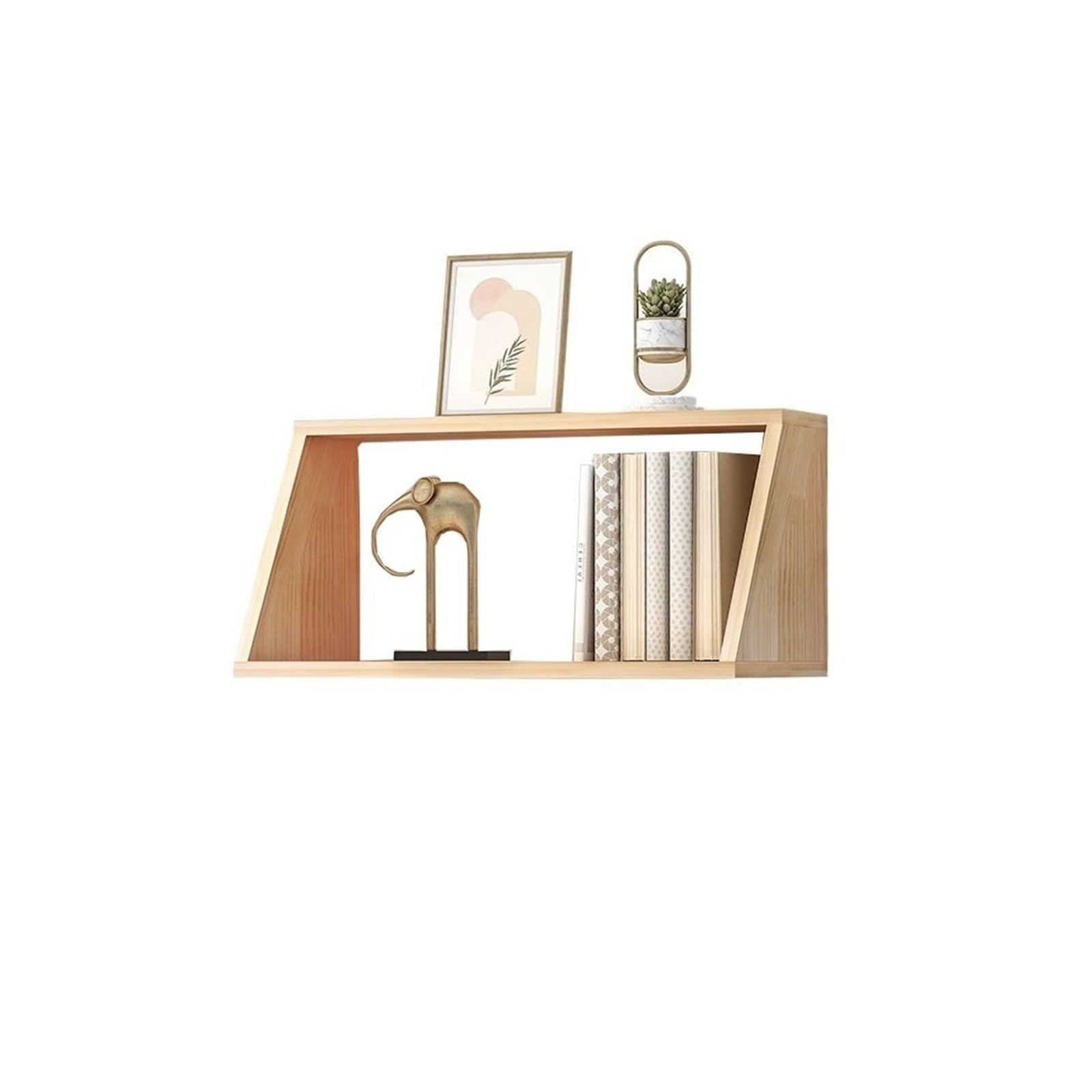 Organizzare Mensole sospese a 2 livelli montate a parete, mensole rustiche, scaffali for libri(Grande)