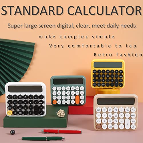 Standard Calculator 12 Digit,Desktop Large Display And Buttons,Calculator With Large Lcd Display For Office,School, Home & Business Use,Automatic Sleep,With Battery.6 * 5.15In (Green) #TOP1