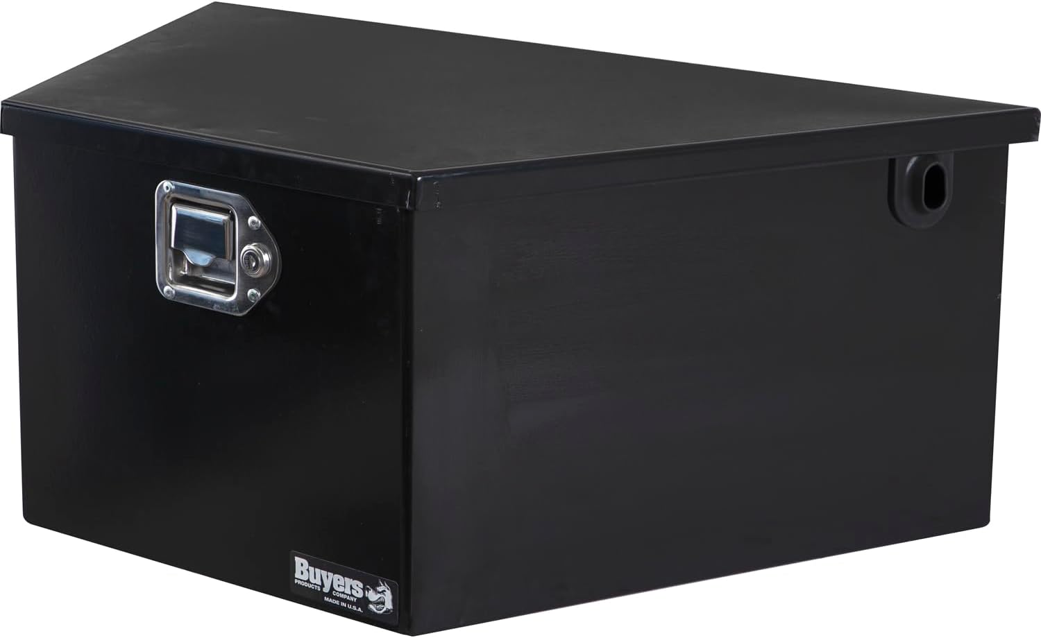 Buyers Products 1701283 A-Frame Steel Pump Box, Battery Box For Dump Trailers, Gloss Black, Made In The USA, Predrilled Holes For Cables, Dump Trailer Accessories