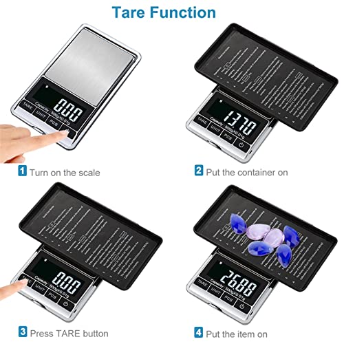 Mini báscula digital de alta precisión de 500g miniatura 6