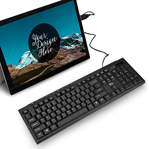 Rii (2-Pack Rk907 Wired Computer Keyboard,Ultra-Slim Compact Usb Wired Keyboard– Basic Black Keyboard With Numeric Keypad For Pc,Laptop,Windows 10/8 / 7 / Vista/Xp #TOP1