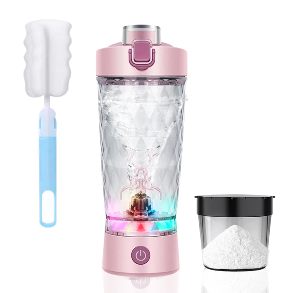 Elektrischer Protein Shaker Rosa 500ML BPA-frei USB Elektrisch