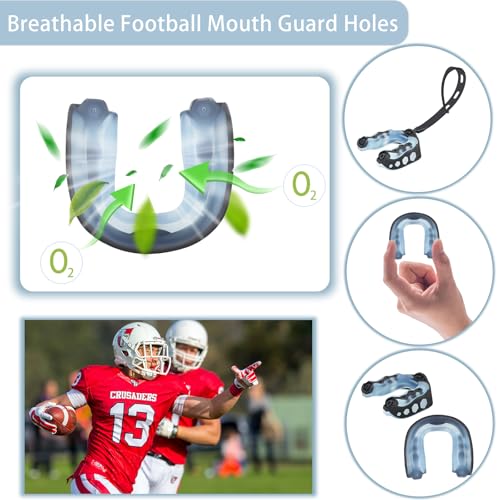 Mxiixm FOOTBALL MOUTHGUARD 005 2Pack Football Mouth Guard With Case, Youth & Adults Sports Mouth Guard, Professional Mouthguard thumb #5