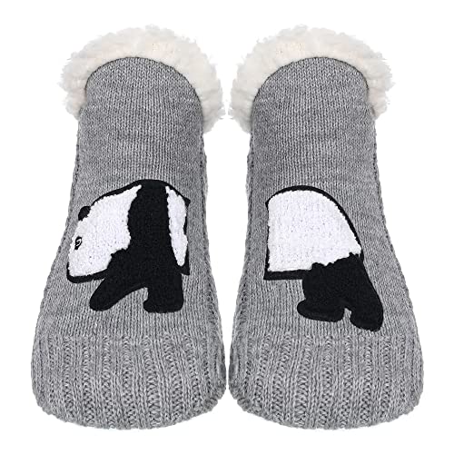 Image of ZYZX Cute Animal Slipper Socks for Women with Grips,Fuzzy Socks Indoor