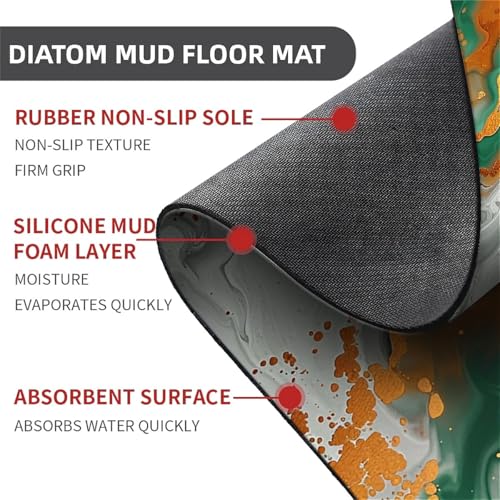 Tapis en terre de diatomées effet marbre de haute qualité esthétique