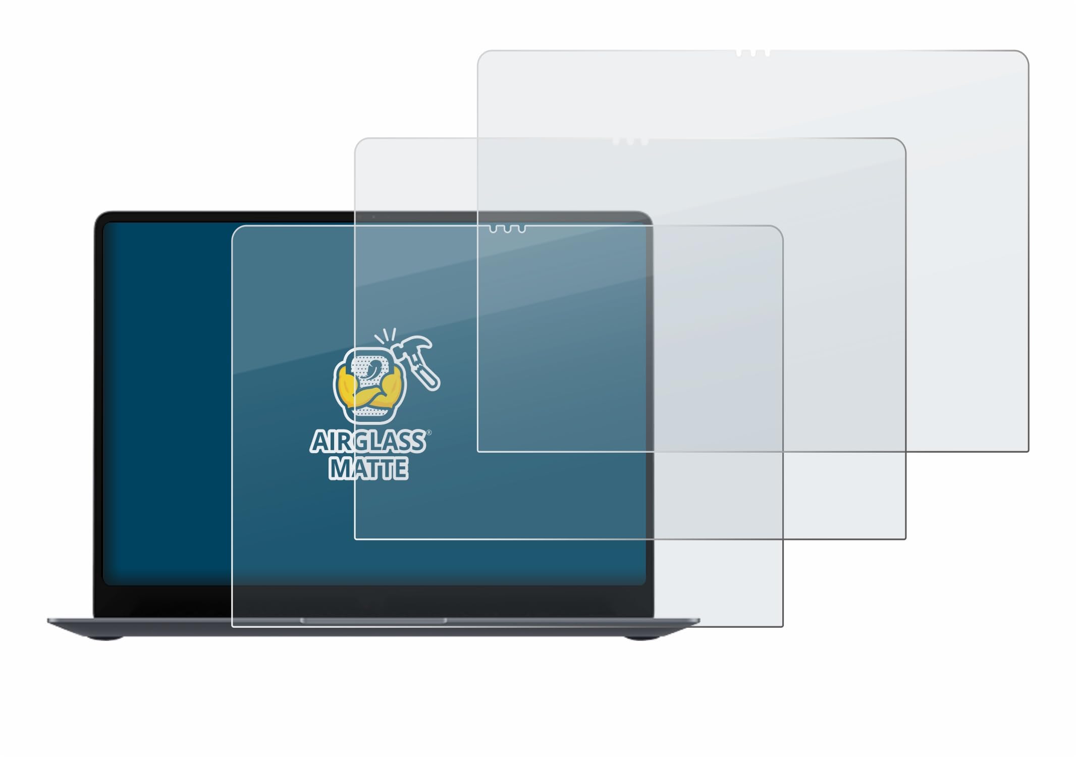brotect 3 Pezzi Pellicola Vetro per Samsung Galaxy Book6 Pro 14" | Opaca Protezione Schermo Made in Germany, Anti-Riflesso Durezza 9H Anti-Graffio